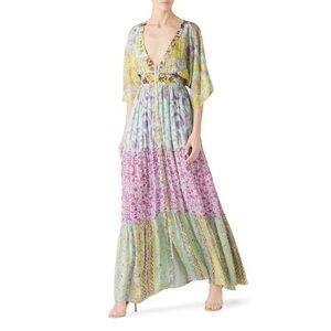 HEMANT & NANDITA Multi Floral Printed Maxi Dress